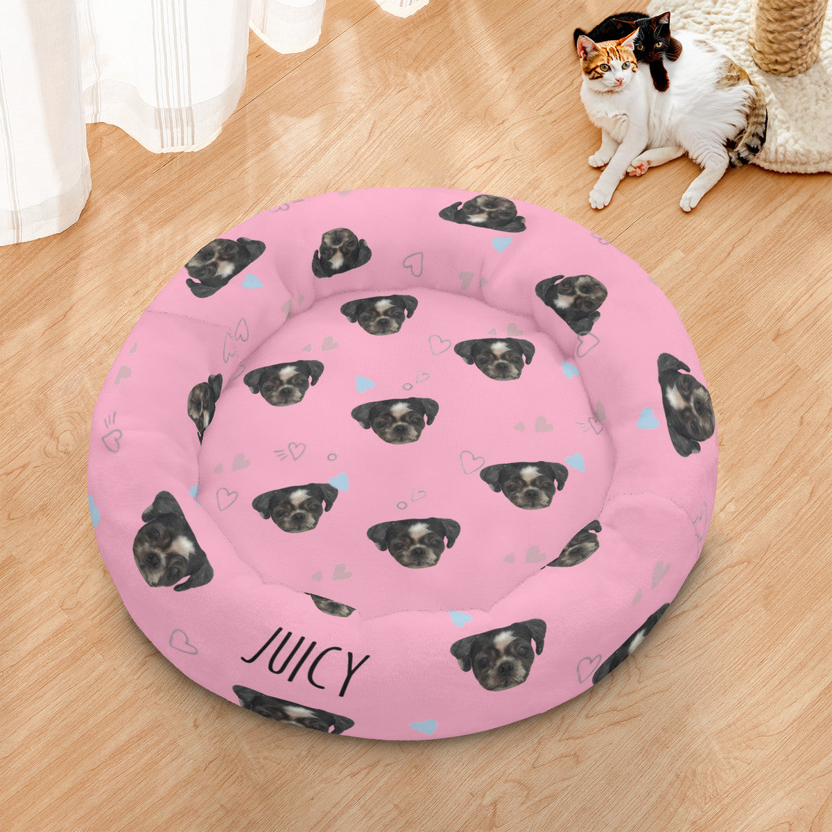 LT_Pet5 Flannel Round Pet Bed (23X23in)