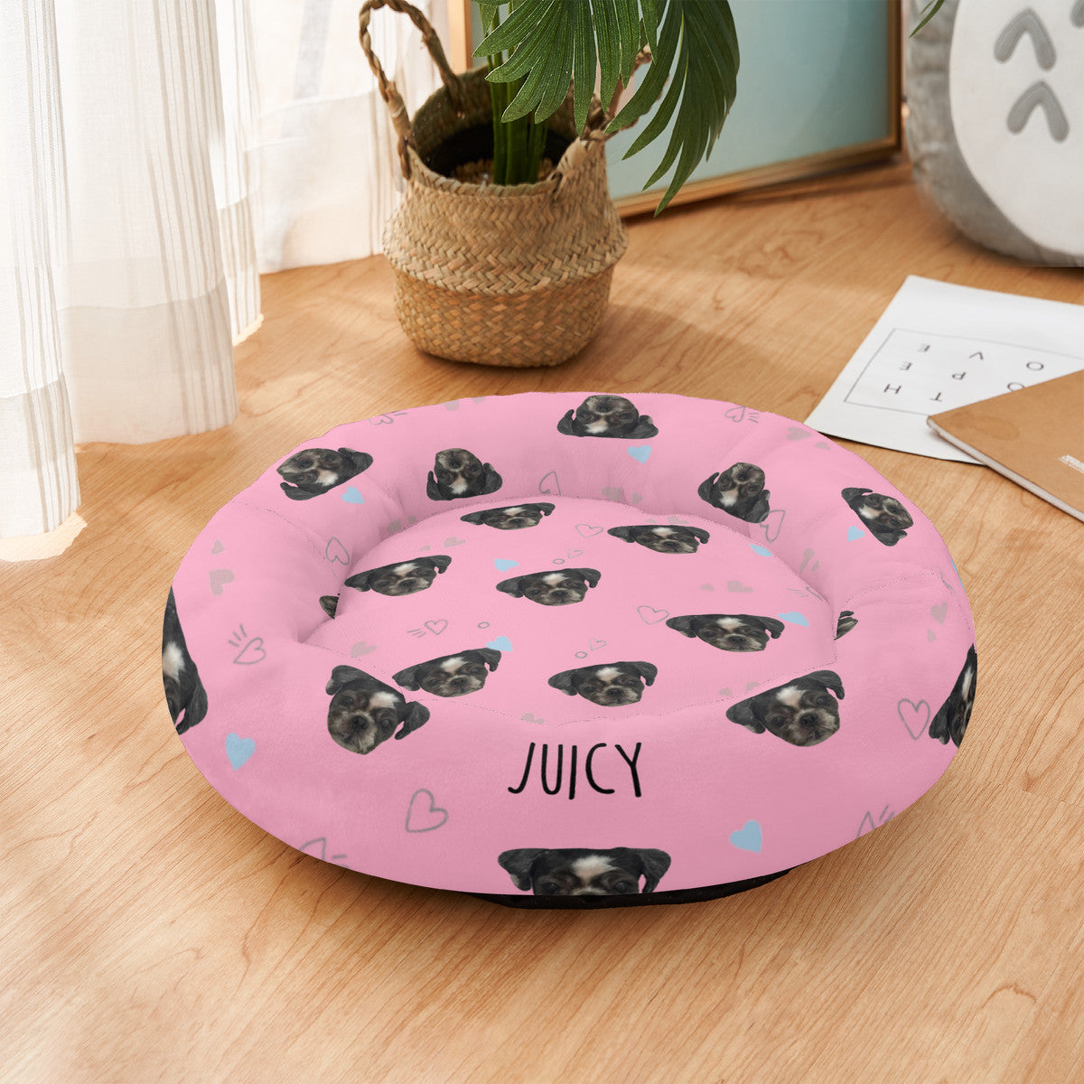 LT_Pet5 Flannel Round Pet Bed (23X23in)