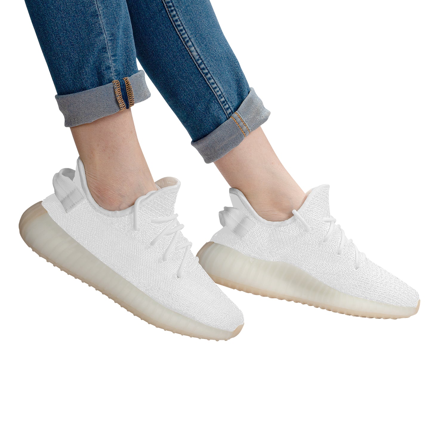 D14 Breathable Mesh Knit Sneaker - White