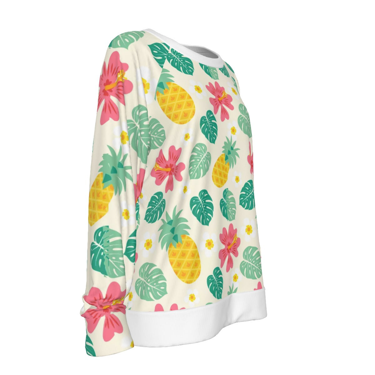 All-Over Print Women's Round Neck Raglan Sleeve Casual Sweatshirt