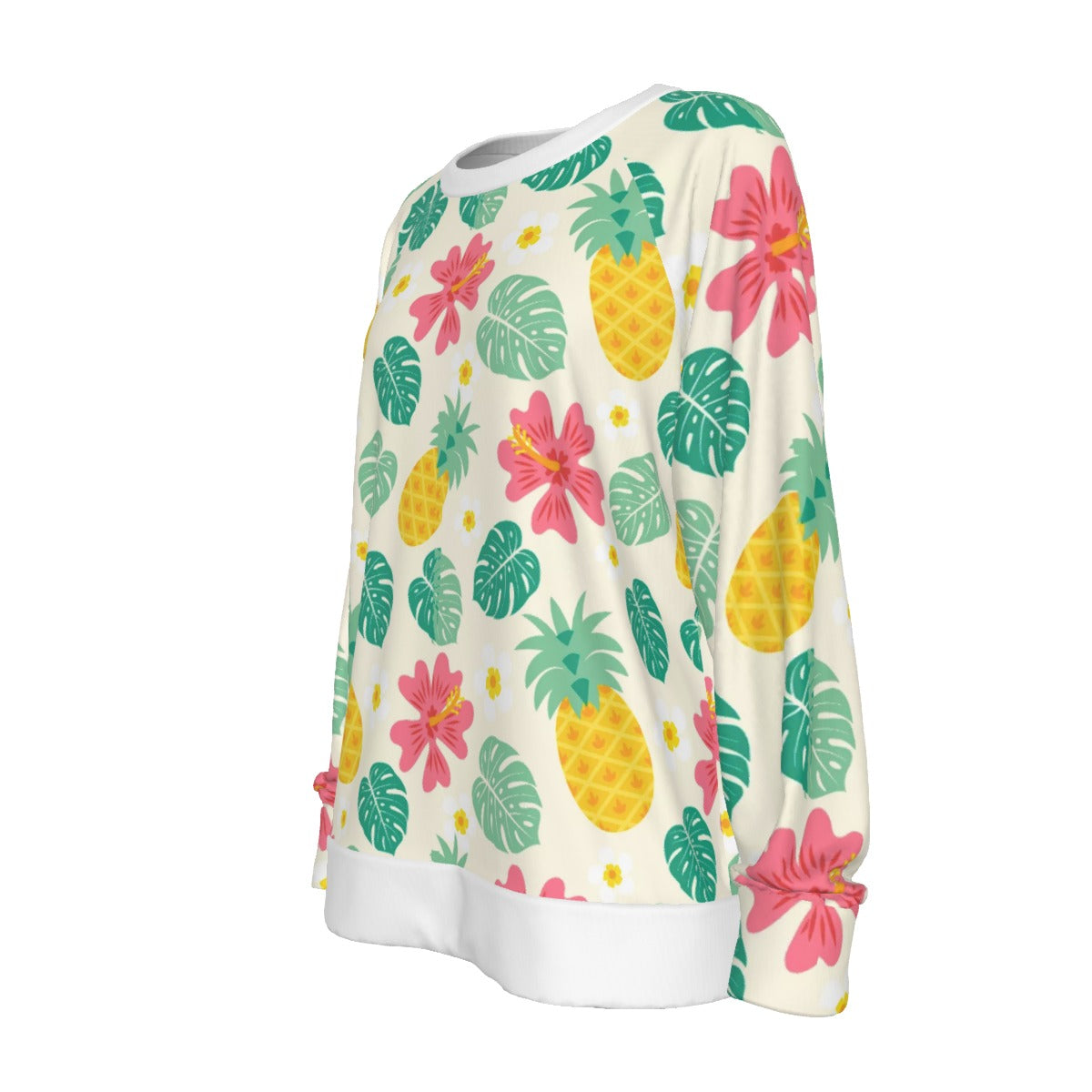 All-Over Print Women's Round Neck Raglan Sleeve Casual Sweatshirt