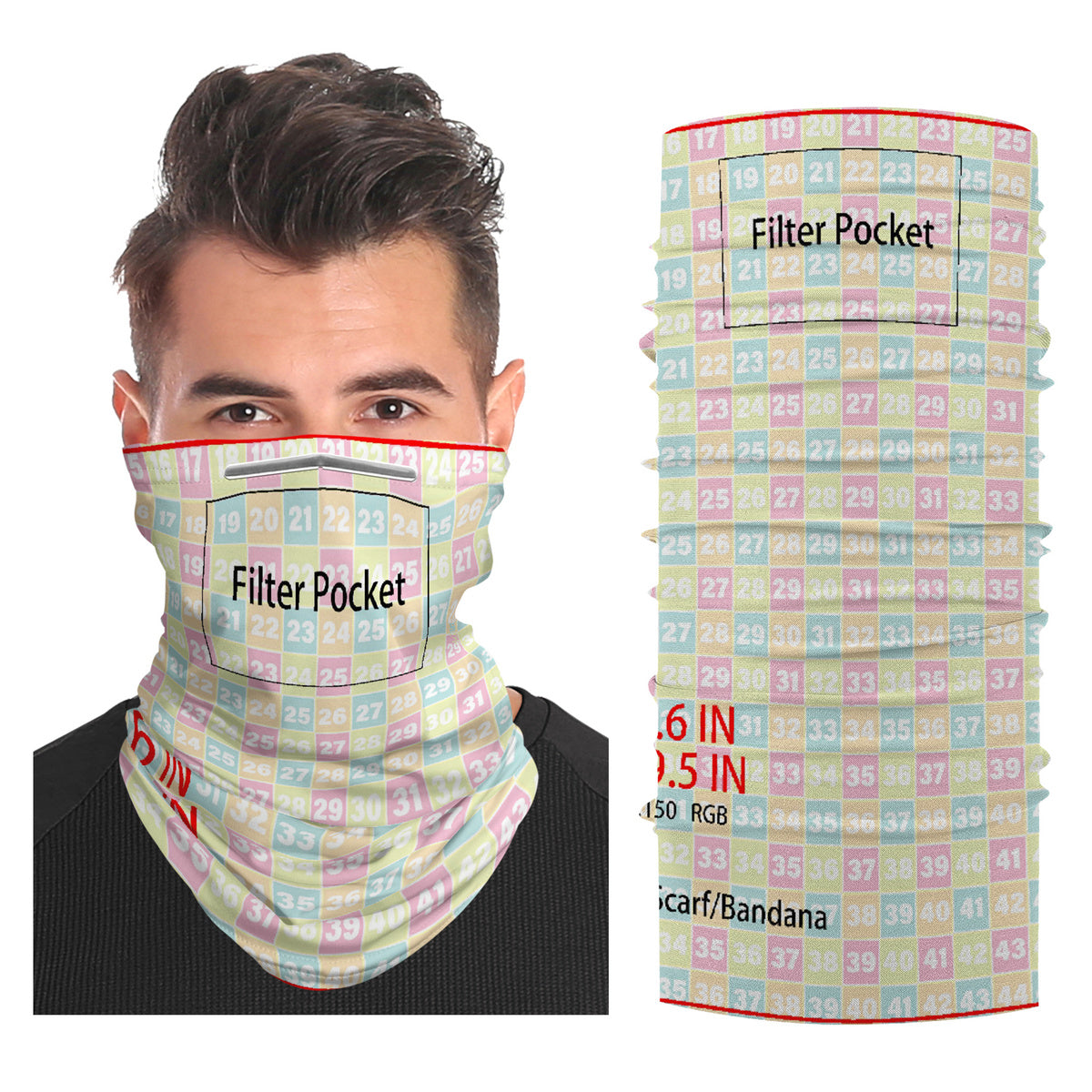 Printed Snood Scarf/Bandana