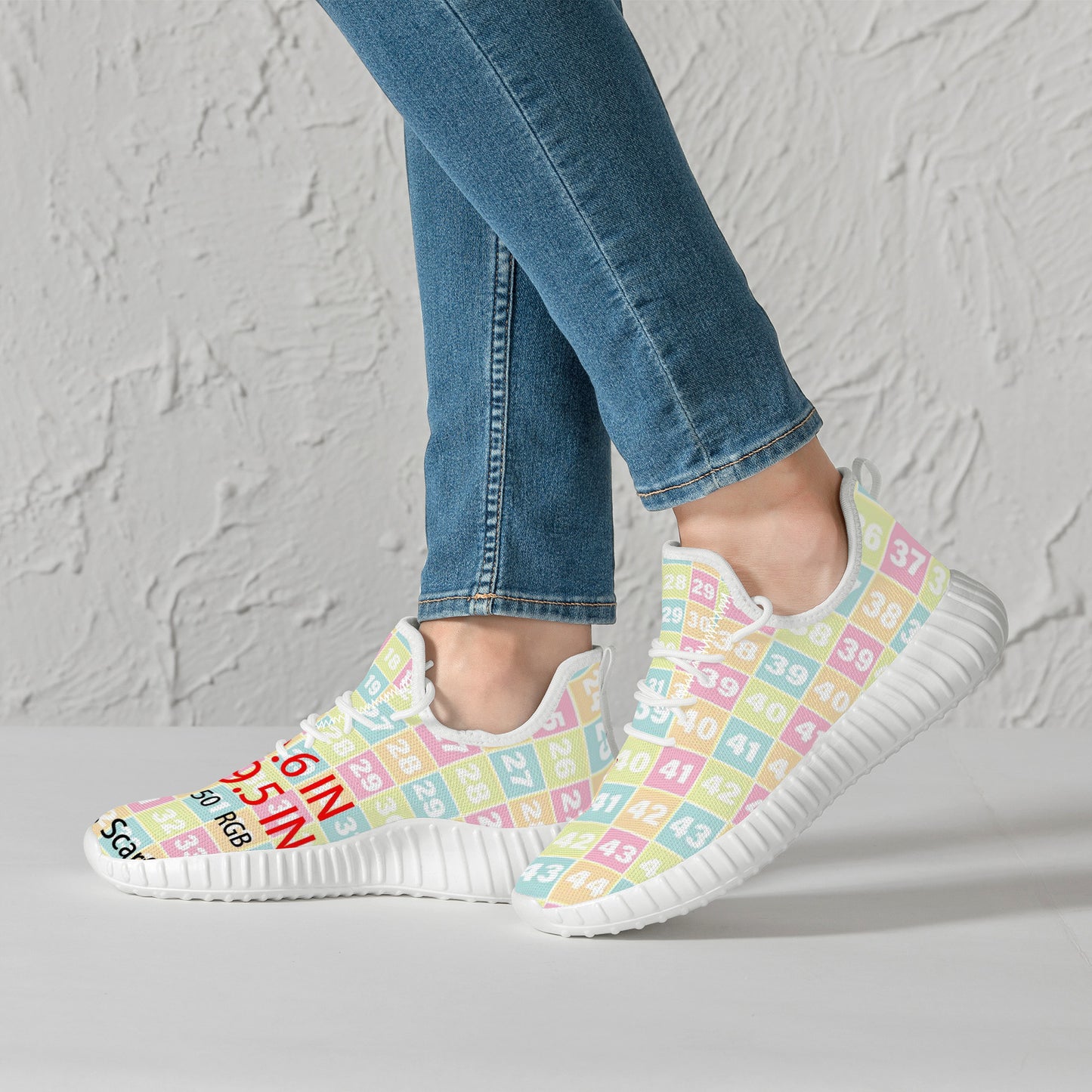 D19 Mesh Knit Sneakers - White